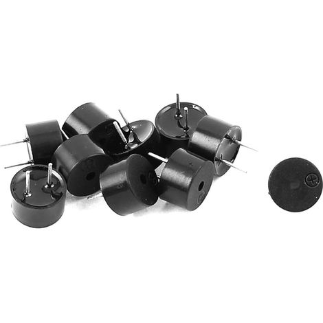 sourcing map Diamètre 9 mm Montage sur Panneau PCB Alarme Avertisseur sonore Piezo Sirène Passive 10pcs