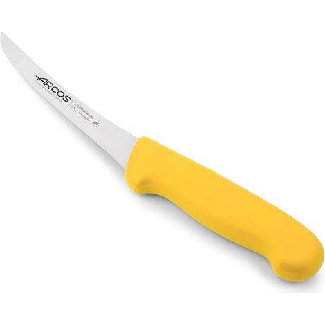 Semiflexibles Ausbeinmesser Arcos 2900- Prof 291200 mit Edelstahl Nitrum und mango ergonomische gelbe Polypropylen Alveolen und 14 cm Klinge, Vitrine. (1/5)