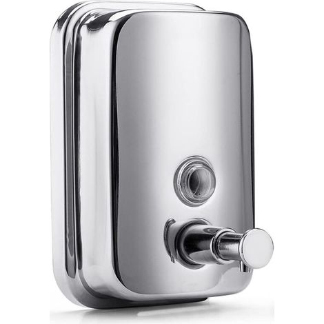 Dispenser manuale di sapone liquido in acciaio inox per bagno o cucina, da parete, 500 ml (1/4)