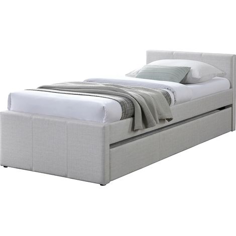 Letto a scomparsa 90 x 190 cm Tessuto Beige - DORITALO