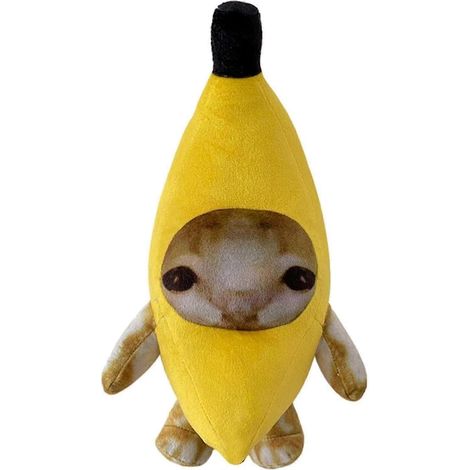 Peluche chat banane amusante, 20/30 cm, coussin chat banane en peluche douce, adapté aux enfants. (1/5)
