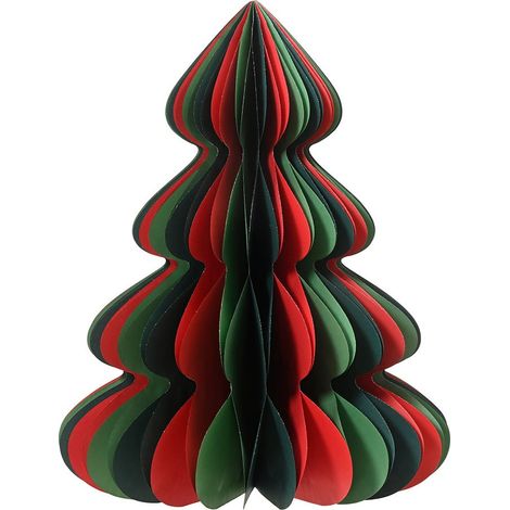 Árbol de papel con purpurina dorada, ø48 x 60 cm