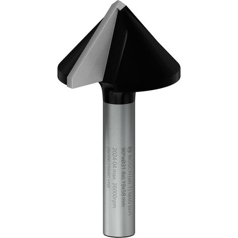 Bosch V-groove bits dovetail bits PRO Router Bit 90 x 31.8 Shank 8mm 2608629680