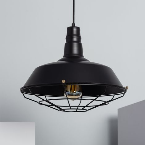 Lampada a Sospensione in Metallo Jagger  Nero