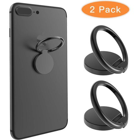 Support de téléphone portable avec anneau de doigt rotatif à 360° et béquille intégrée. Un support pratique pour smartphone. (1/5)