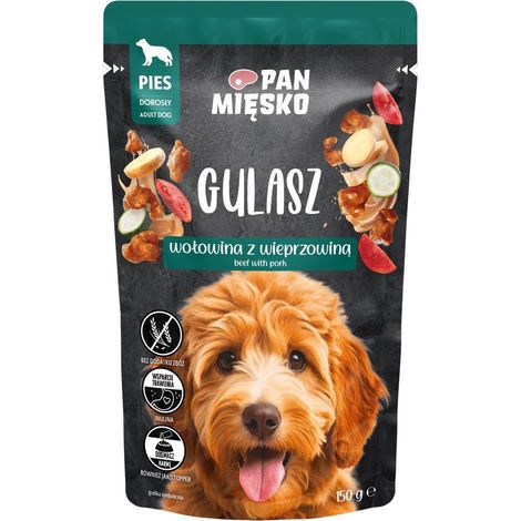 Mr. Meat Goulash Aliment humide pour chien - Sachet de 150 g - Bœuf et porc 150 g