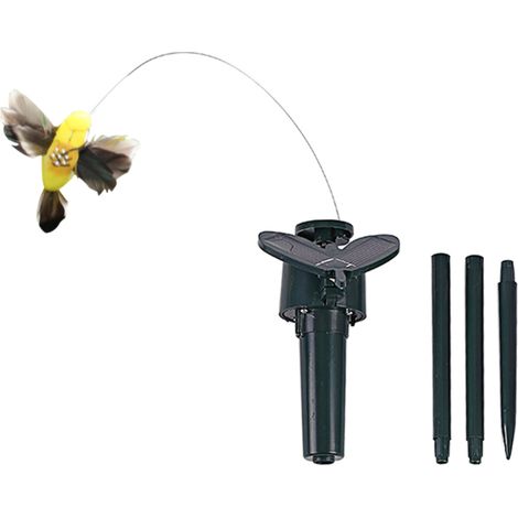 Colibrí solar con efecto mariposa, juguete eléctrico de colibrí para decorar el jardín, el patio y la terraza. (1/5)
