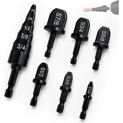 7 Pieces Carbon Steel Copper Tube Expander Kit for Air Conditioning Repair (1/5)