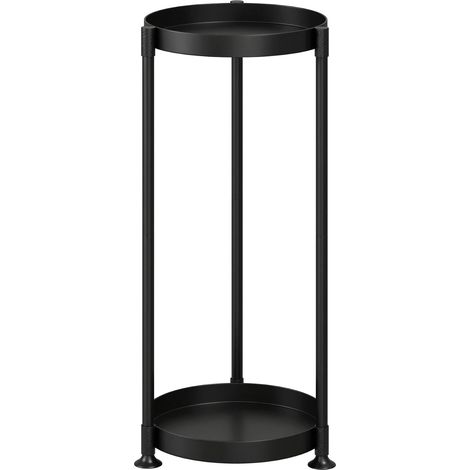 Support à fleurs en métal moderne – Support à plantes d'intérieur, étagère à plantes minimaliste en noir, tabouret à fleurs stable servant d'escalier à fleurs sobre (1/5)