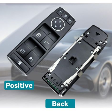 Interruttore alzavetro lato guidatore per Mercedes-Benz C, E, GLK, A, B, CLA, GL, GLA - Compatibile con vari modelli - Pulsante principale 1669054400 (1/3)