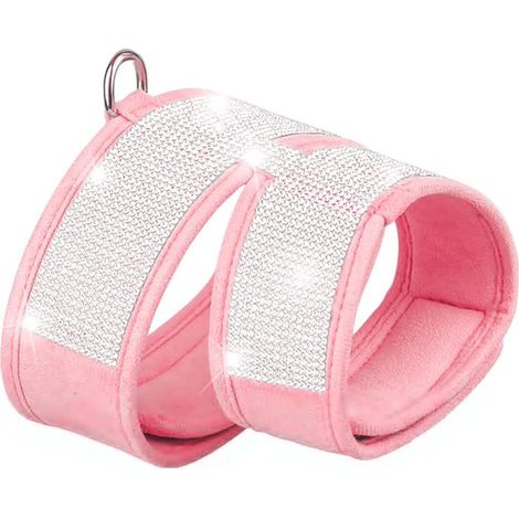 Harnais pour Chats avec Strass, Harnais Antichoc pour Chats, Harnais de Chat Réglable, Sangle de Poitrine de Style Gilet pour Chats (1/5)