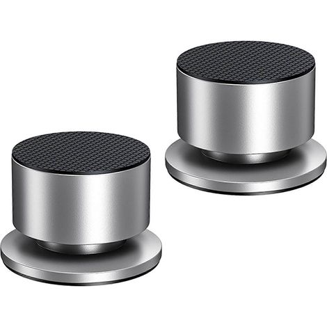 Pieds isolants pour haut-parleurs en alliage d'aluminium et de magnésium éliminant 95 % des vibrations pour une clarté sonore et un équilibre spatial exceptionnels. Finition argent. (1/4)