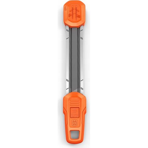 Husqvarna – Guide-chaîne 2 en 1 pour affûtage précis – Affûtage simultané des maillons et butées – Graduation colorée pour angles – Remplacement facile des limes