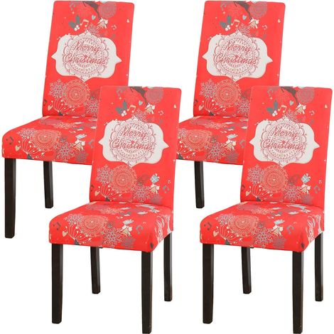 Stretchable polyester dining chair cover - Modern design - For weddings, banquets, parties, Christmas (1/5)