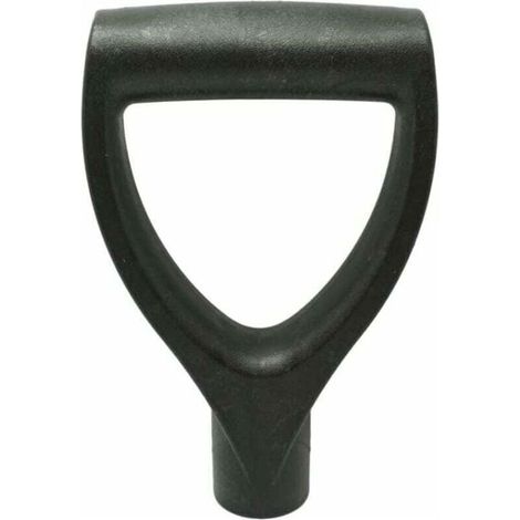 Manche de bêche Fourche de Jardin Manche de Pelle en Forme de D Poignée en Plastique pour Outils de creusage et de ratissage Noir (1/4)