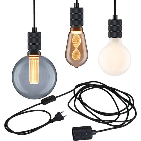 Paulmann Neordic Pendelleuchte Tilla mit Eurostecker und 5 m Kabel, E27, max 20 W, dimmbar, Metall (1/5)
