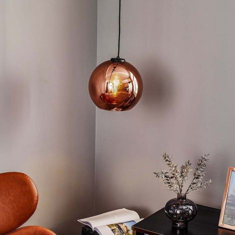 [GEBRAUCHT] B-Ware Nowodvorski Lighting Hängeleuchte Polaris Verspiegeltes Glas Kupfer Leuchte E27 (1/2)