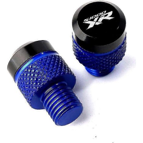 Accessoires moto pour BMW S1000R, S1000XR, S 1000 RS, 1000 XR (2021-2022) : bouchons de rétroviseurs en aluminium CNC M101,25, vis et boulons, couleur : bleu (S1000XR). (1/4)