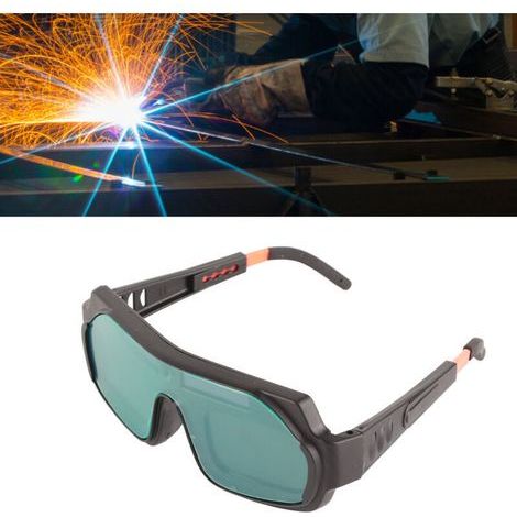 Lunettes de soudeur Gradation automatique Anti-éblouissement Résistant aux rayures Lunettes de soudage professionnelles avec sangle élastique Version améliorée, (1/4)