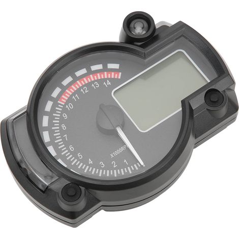 Compteur de vitesse Moto Odographe 15000 tr/min Affichage LCD Réglable Universel pour Voitures 12V Camping-cars (1/5)