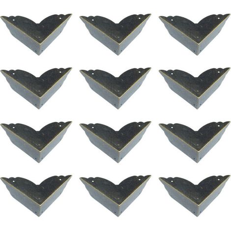 12er-Set Angolari Vintage-Möbelschützer aus Metall für Tischstützen im antiken Stil (1/4)