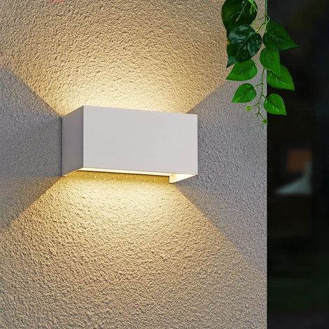 Applique Bianco a LED da Esterno e Interno 24W, Fascio Luminoso Regolabile, 2000 Lumen, IP65 Impermeabile, Lampada da Parete in Alluminio, per Giardino, Balcone, Terrazza - Colore della luce: Luce cal