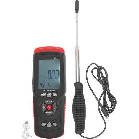 GT8911 Digitales LCD-Anemometer, thermisches Hand-Windgeschwindigkeits- und Volumenmessgerät für Fabrik und Büro (1/5)