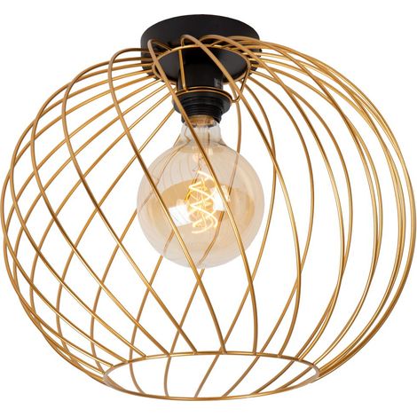 Plafoniera a gabbia dorata 40 cm 1xE27 Lucide Danza (1/4)