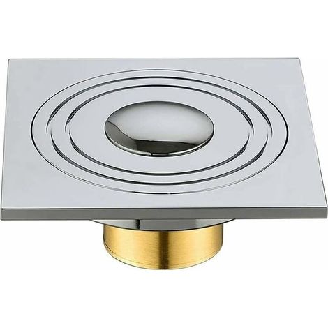 Linear Shower Floor Drain Shower Drain Cover,Full Copper Deodorant Thickened Deep Water Sealed Floor Drain Linear Shower Drain (1/4)
