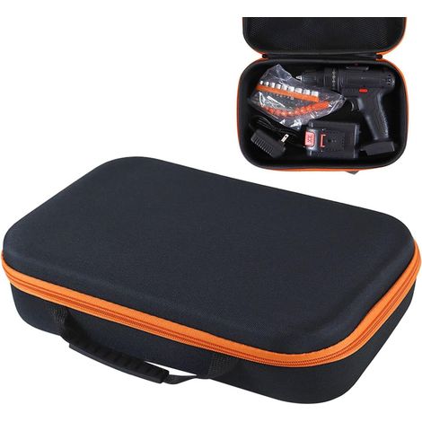1 Mallette Rangement, Fermeture Éclair, Tissu Oxford, Poignée Confortable, Pour Perceuse Électrique (1/5)