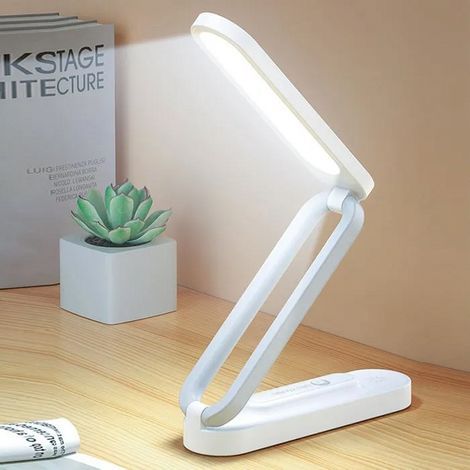 Lampe de bureau LED- Pliable - Intensité variable - Rechargeable USB - Soin des yeux (1/5)