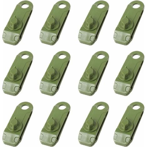 Clips en plastique pour bâches, petits clips pour tentes de camping, bâches, auvents, toiles d'ombrage et activités de jardinage en extérieur (1/5)