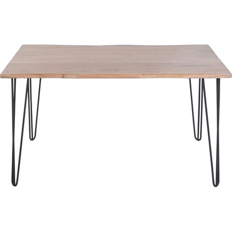 Mesa Comedor Acacia Metal 140X90X76 Marron (1/5)