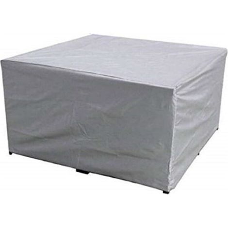 Housse de protection pour meuble de jardin imperméable, résistante au vent et aux UV, en tissu Oxford 210D robuste, couleur argentée, dimensions 140 × 140 × 90 cm (convient pour table, chaises et autr (1/5)