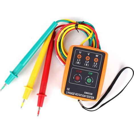 Dreiphasen-Phasenprüfer SM-852B 60 V  600 V AC 20 Hz–400 Hz Dreiphasen-Drehzahlprüfer mit Phasenanzeige