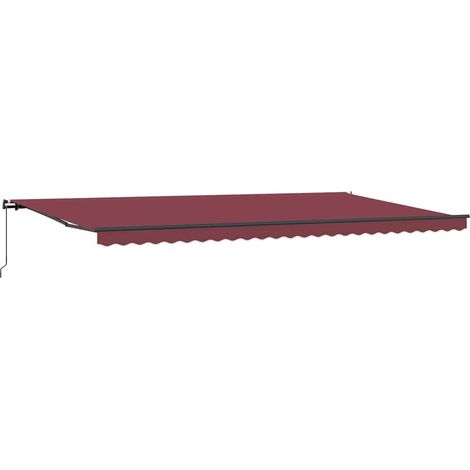 Maison Exclusive - Markise Manuell Weinrot 600x300 cm
