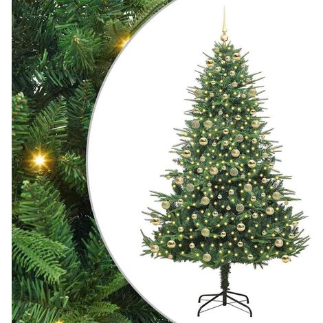 Albero di Natale Artificiale Pre-illuminato con Set di Palline vidaXL (1/5)