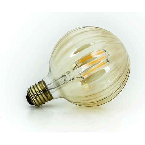 Lampadina decorativa Led globo G95 vetro oro E27 6w 2700k