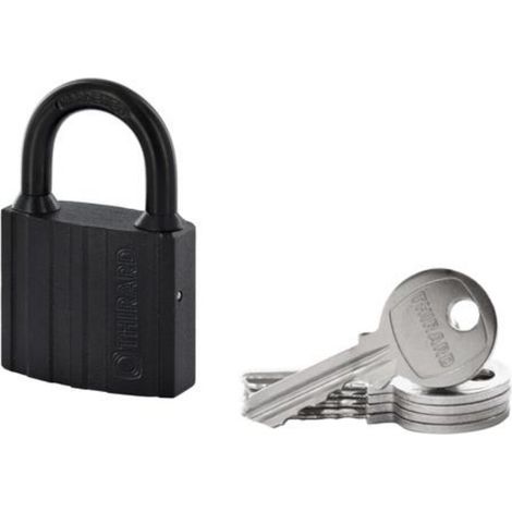 THIRARD - Cadenas de sécurité Black Lock 50 mm, 5 clés - THIRARD