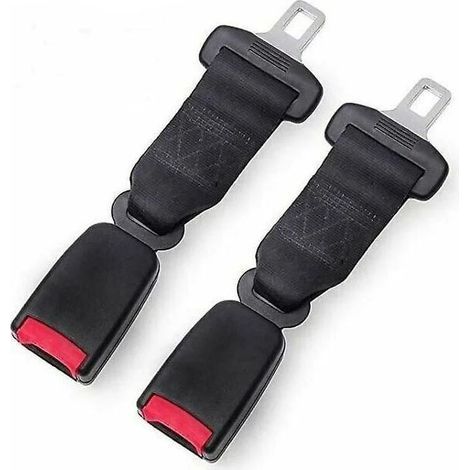 Rowoythk – 23 cm Sicherheitsgurtverlängerung – 2er-Pack – Schnelle Montage – Kompatibel mit breiten Sicherheitsgurten – Schwarz (1/5)