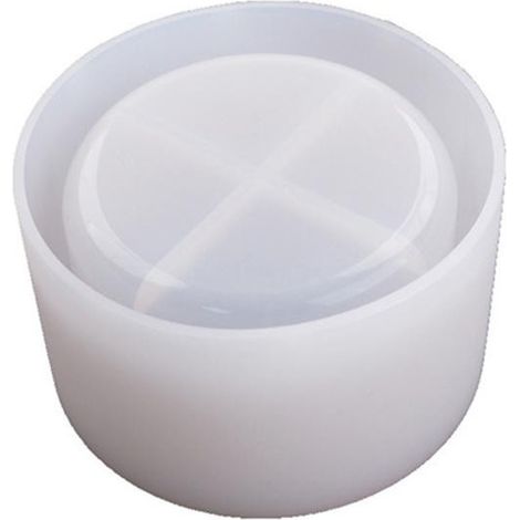 Moule rond en résine silicone pour pot de fleurs à plantes succulentes, moule à faire soi-même en résine époxy et cristal. (1/5)