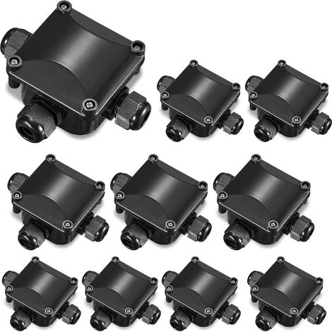 Boîtier de Raccordement IP67 Connecteur Étanche 3 Voies Extérieur pour Câble Diamètre 6.5 10Pcs 10.5 mm (1/5)