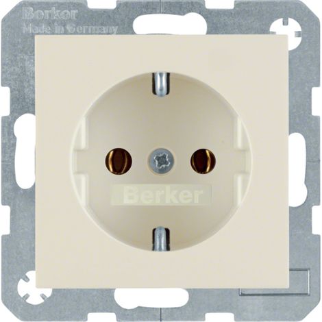 Enchufe Schuko Berker/B.Kwadrat 16A IP20 color crema brillante S.1 47438982