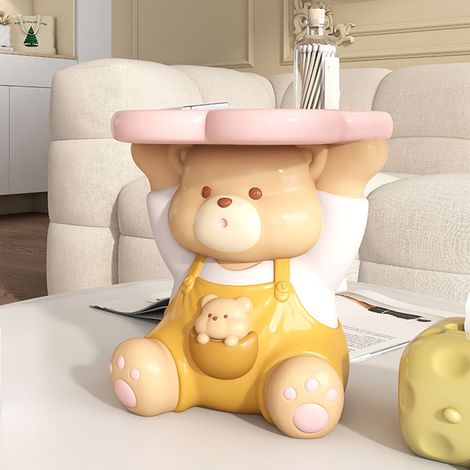 Décoration d'entrée créative et adorable avec l'ours Dudu, rangement pour clés, décoration de bureau ou de salon, cadeau de pendaison de crémaillère pour hommes et femmes. (1/4)