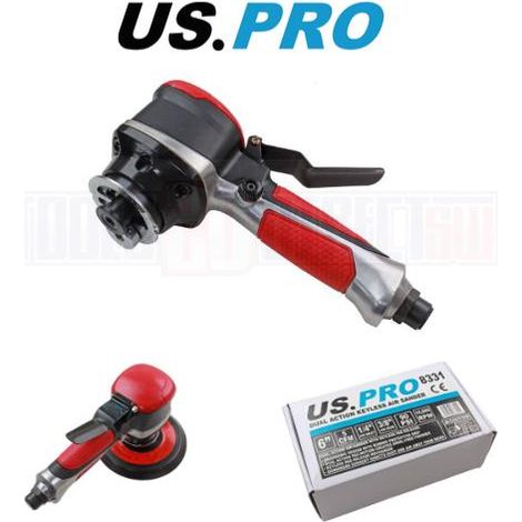 US PRO 6"" AIR SANDER 150MM AIR ORBITAL SANDER KEYLESS POLISHER DUAL ACTION 8331 (1/4)