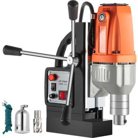 Magnetbohrmaschine, 980 W, 220–240 V, 680 U/min, 35 mm Bohr- und Gewindeschneidleistung, Metall, leistungsstark und präzise (1/5)