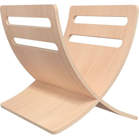 Maison Exclusive - Portariviste da Pavimento in Legno Colore Naturale