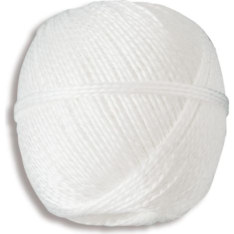 1 Rouleau Ficelle Polypropylène 90m Blanc Résistance 39kg Pour Arrimage Et Jardinage Extérieur