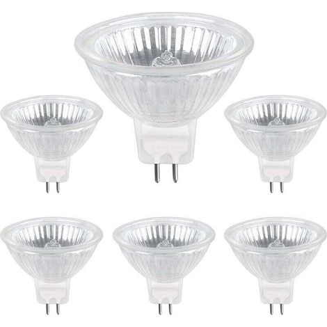 Ampoule Halogene GU5.3 50W 12V, 800lm Blanc Chaud 2700K Dimmable, Ampoule Spot Halogène MR16, pack de 6 (1/4)