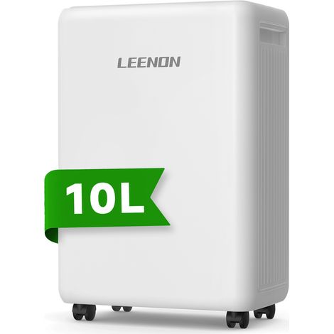 Déshumidificateur Portable 10L/Jour 3 Modes au Choix Réservoir Amobile 1,9 Drainage Continu Minuterie 24h 2 Mode du Vent (1/5)